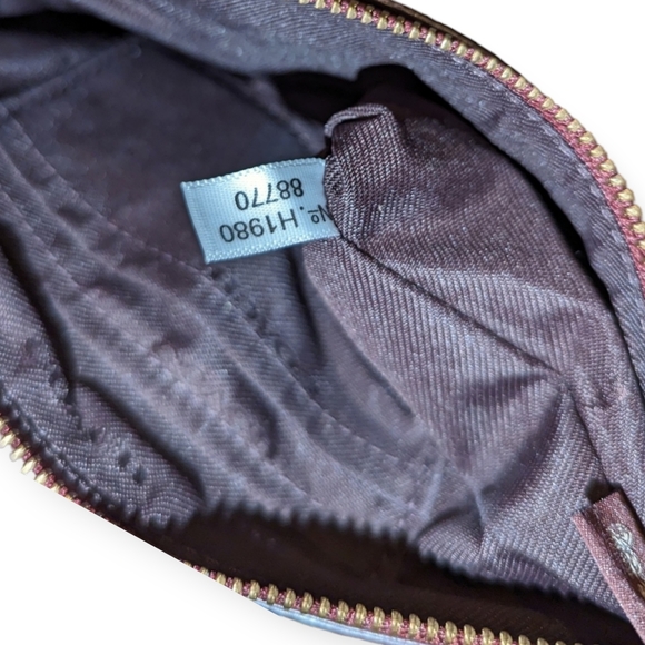 Coach Wristlet Rexy Carriage Deep Red Glitter Wristlet Medium Zip Wallet 88770 - Picture 10 of 10